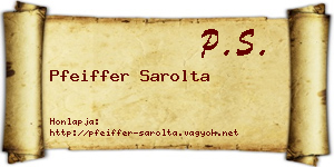 Pfeiffer Sarolta névjegykártya